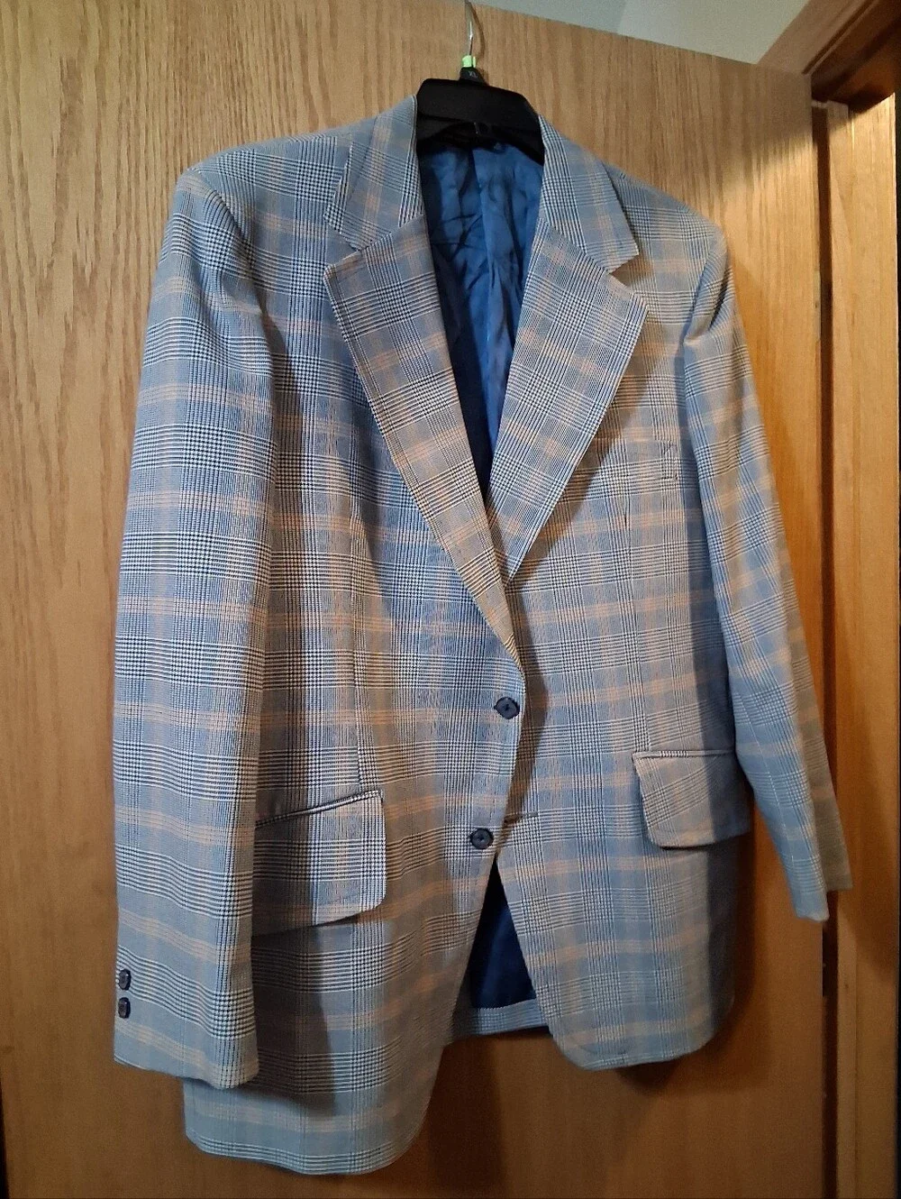Hampton Heath vintage 1970s men's sport coat blazer jacket, Glen plaid